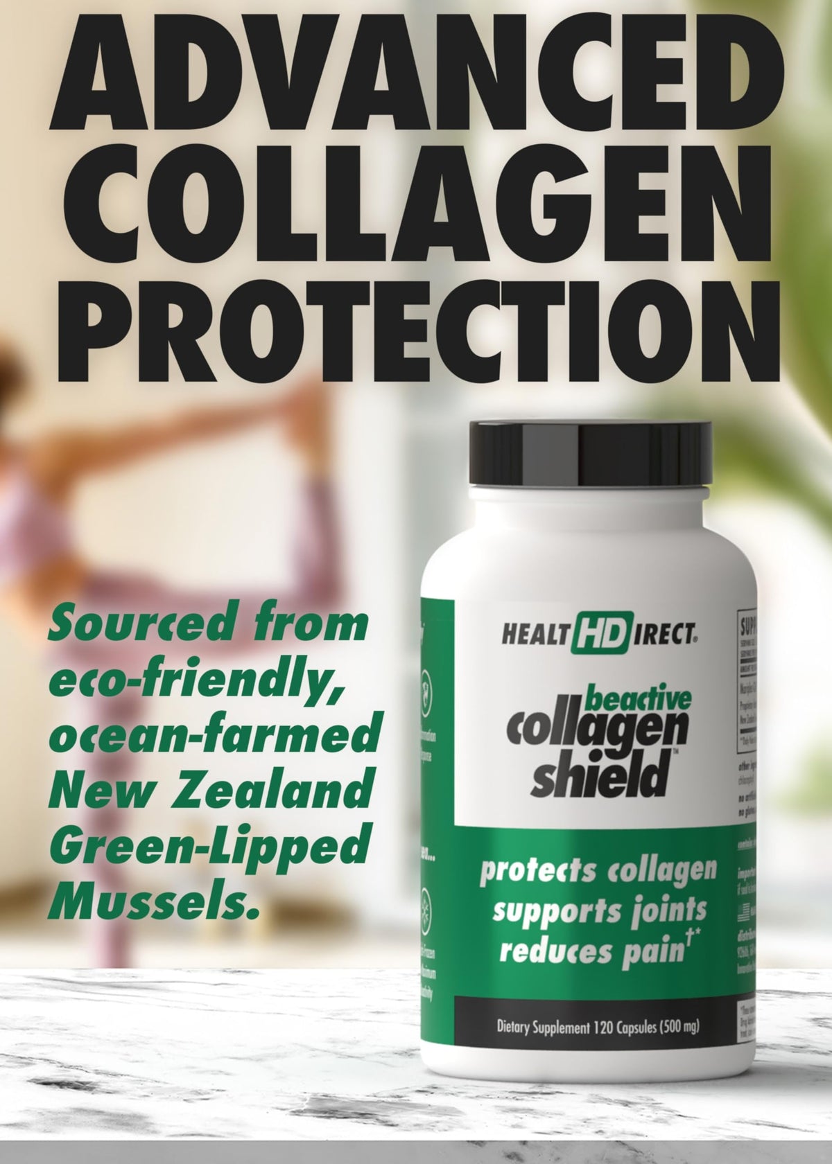 HEALTH DIRECT BeActive Collagen Shield Green-Lipped Mussel - 120 Capsules - image 2