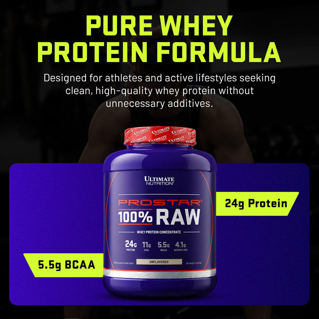 Ultimate Nutrition Prostar 100% Raw Whey Protein Concentrate Powder