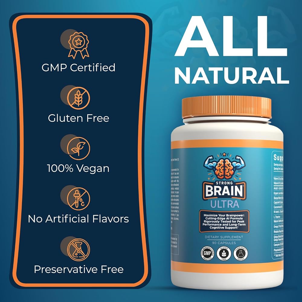 Strong Brain Ultra Nootropic for Cognitive Support & Focus - 90 Capsules - image 7