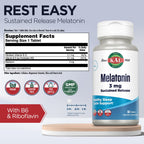 KAL Melatonin 3mg Sleep Aid Slow Release - 60 Tablets - image 3