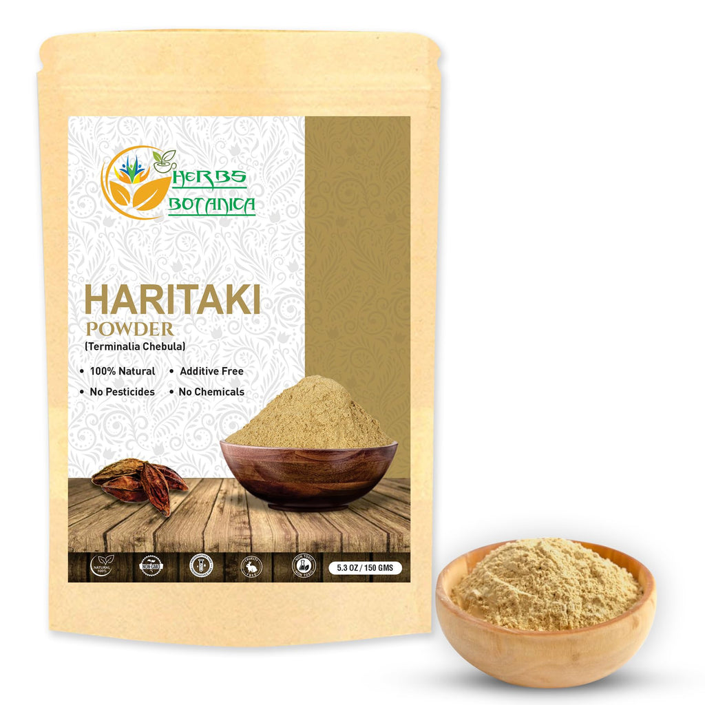 Herbs Botanica Haritaki Powder 100% Pure Terminalia Chebula - 5.3 oz
