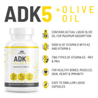ALPHA RISE ADK 5 Vitamin Supplement with Olive Oil - 90 Capsules - image 2