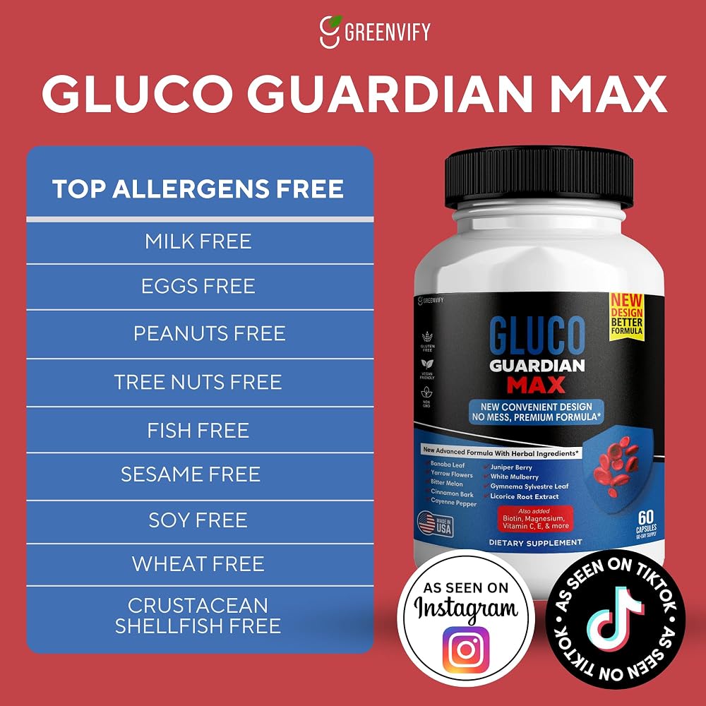 GREENVIFY Gluco Guardian Max Advanced Wellness Support Capsules