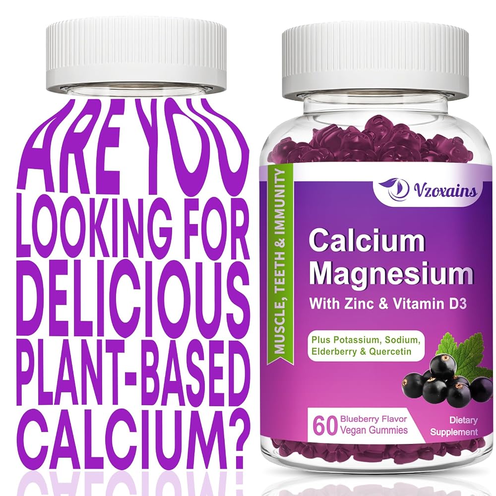 VZOXAINS Calcium Magnesium Zinc Gummies