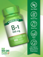 Nature's Truth Vitamin B1 100mg Thiamine - 100 Tablets - image 3