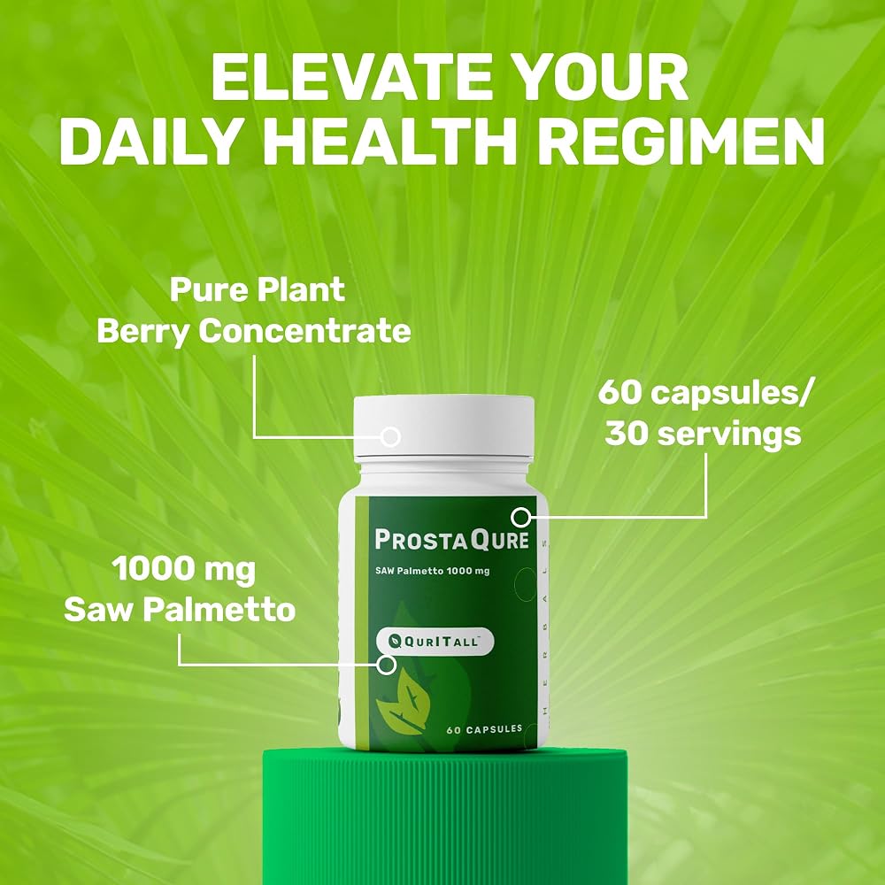 QurItAll ProstaQure Saw Palmetto 1000 mg - 60 Capsules - image 3