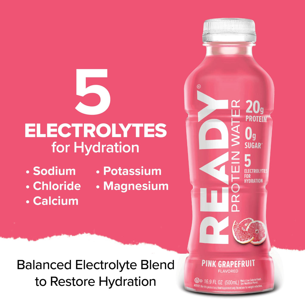 Come Ready Clear Protein Water Pink Grapefruit - 16.9 Fl Oz - image 6