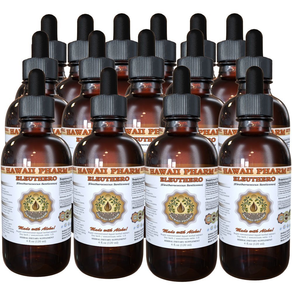 Hawaii Pharm Eleuthero Root Liquid Extract - 4 fl oz (15-Pack)