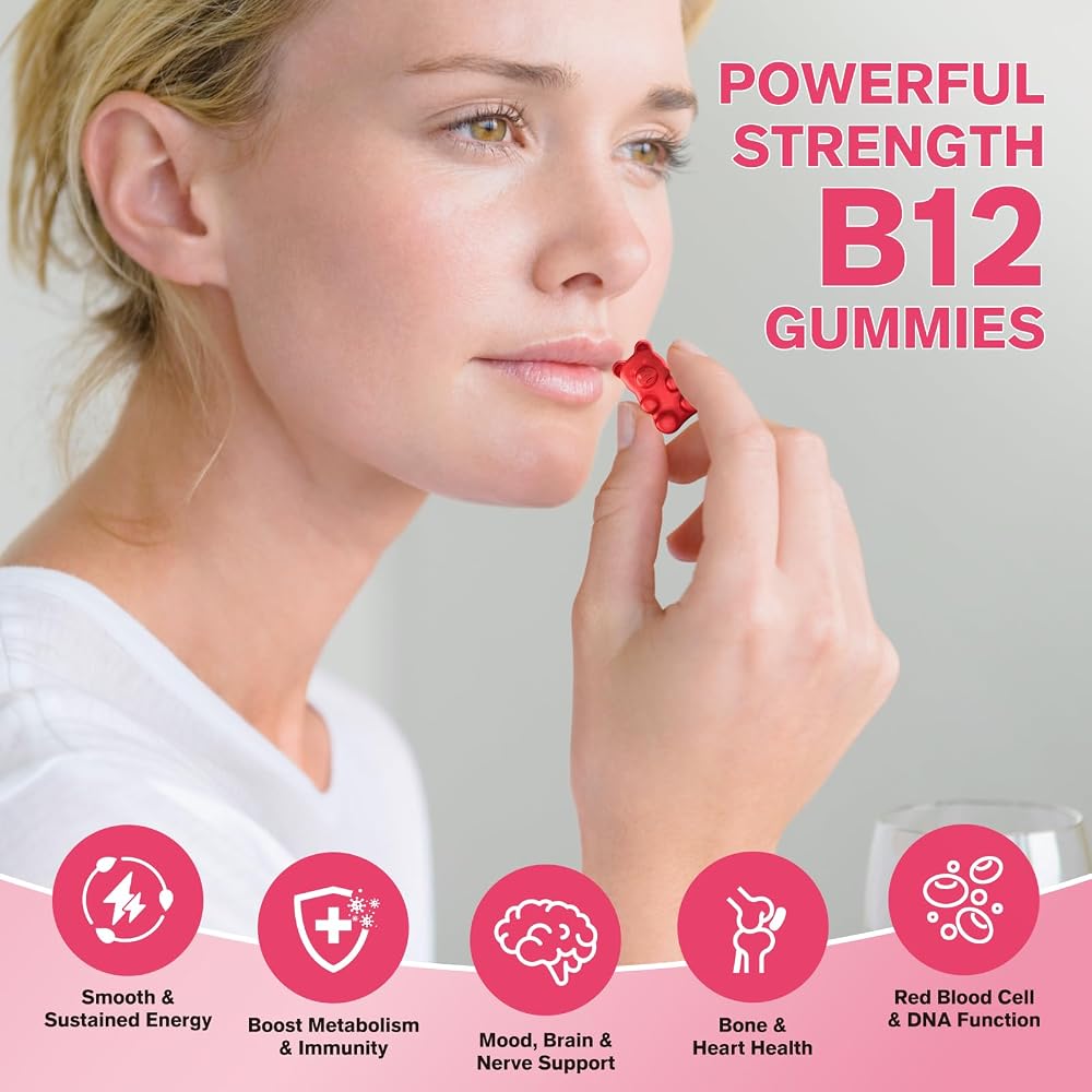 CFILIHTC Vitamin B12 Gummies for Women & Men