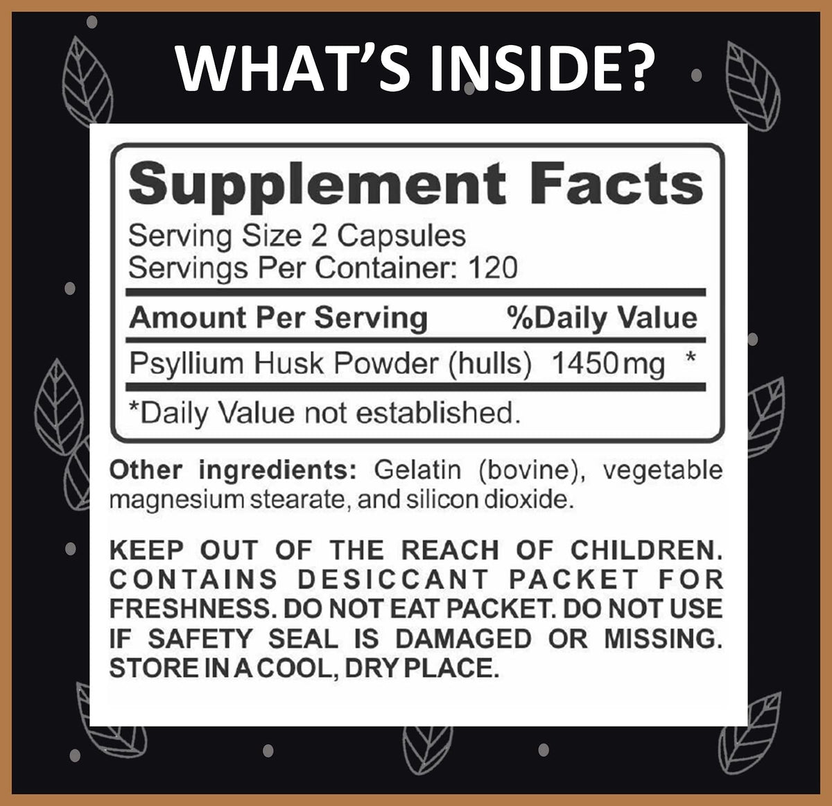 YouFit Nutrition Psyllium Husk Capsules 1450mg - 240 Capsules - image 4