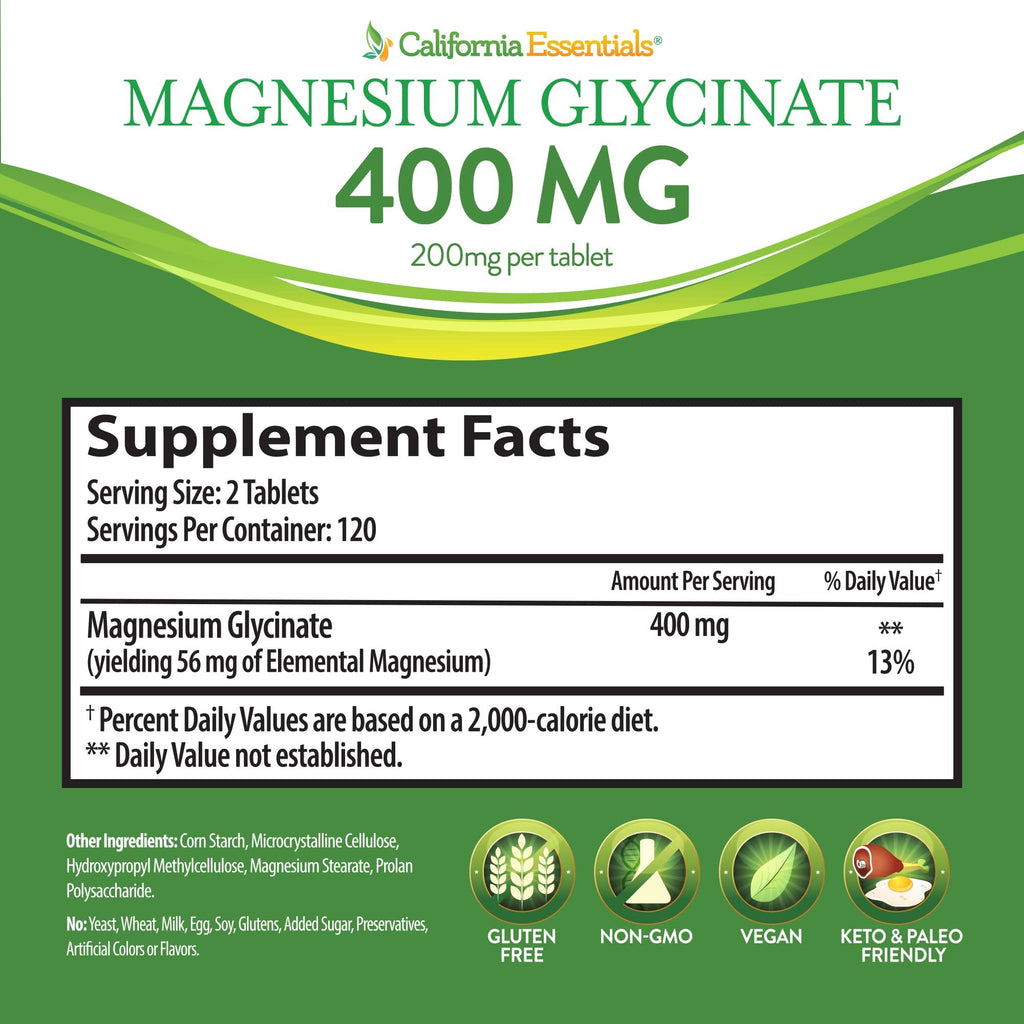 California Essentials Magnesium Glycinate 400 - Chelated
