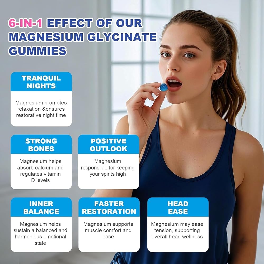 HISOKOI Magnesium Glycinate Gummies 400mg for Sleep - 60 Count - image 3