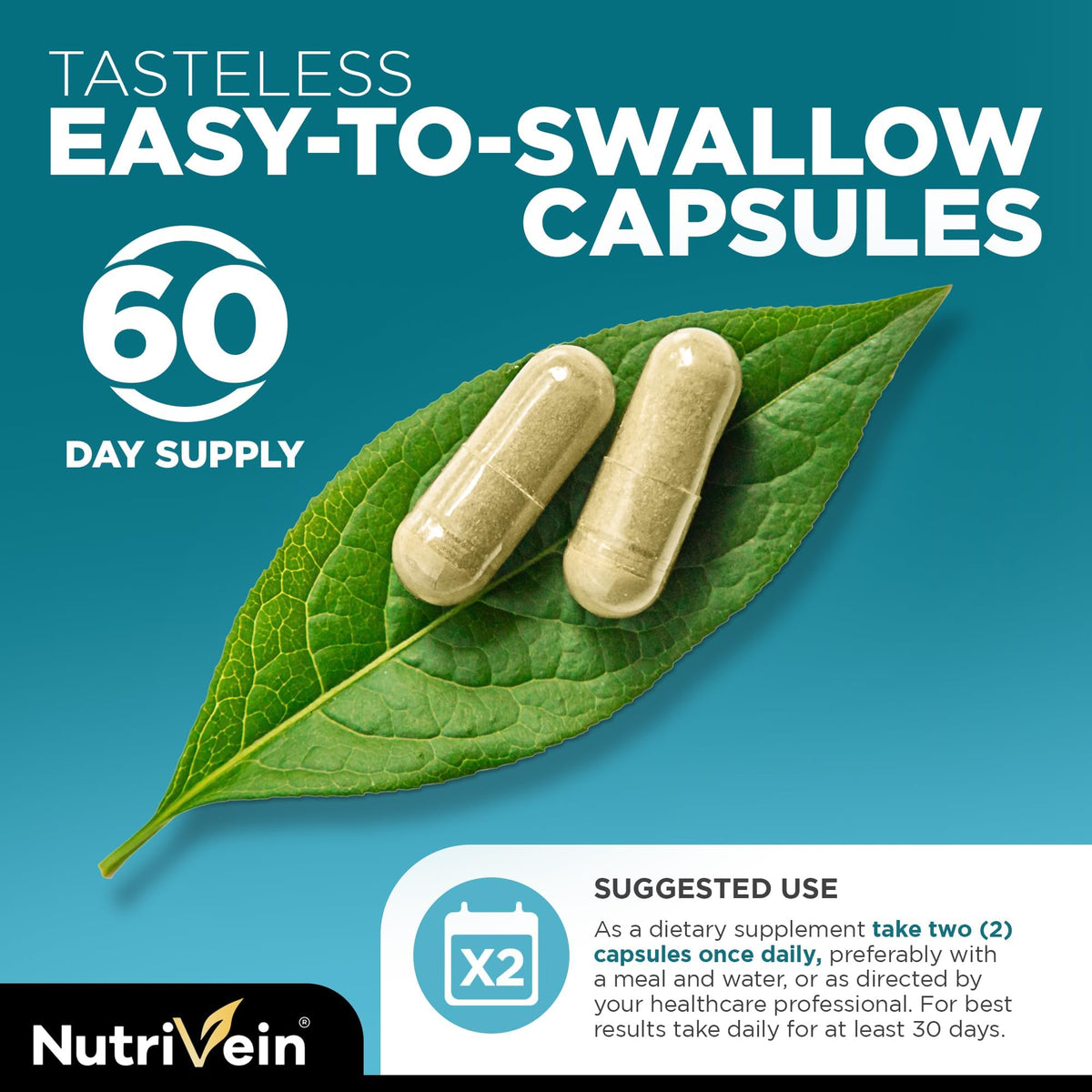 Nutrivein Premium Organic Irish Sea Moss Capsules 1600mg - 120 Vegan Caps - image 5