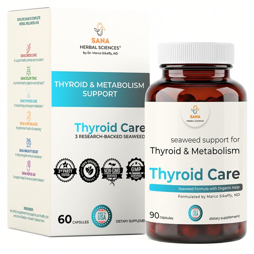 Sana Herbal Sciences Thyroid Care Organic Seaweed - 90 Capsules