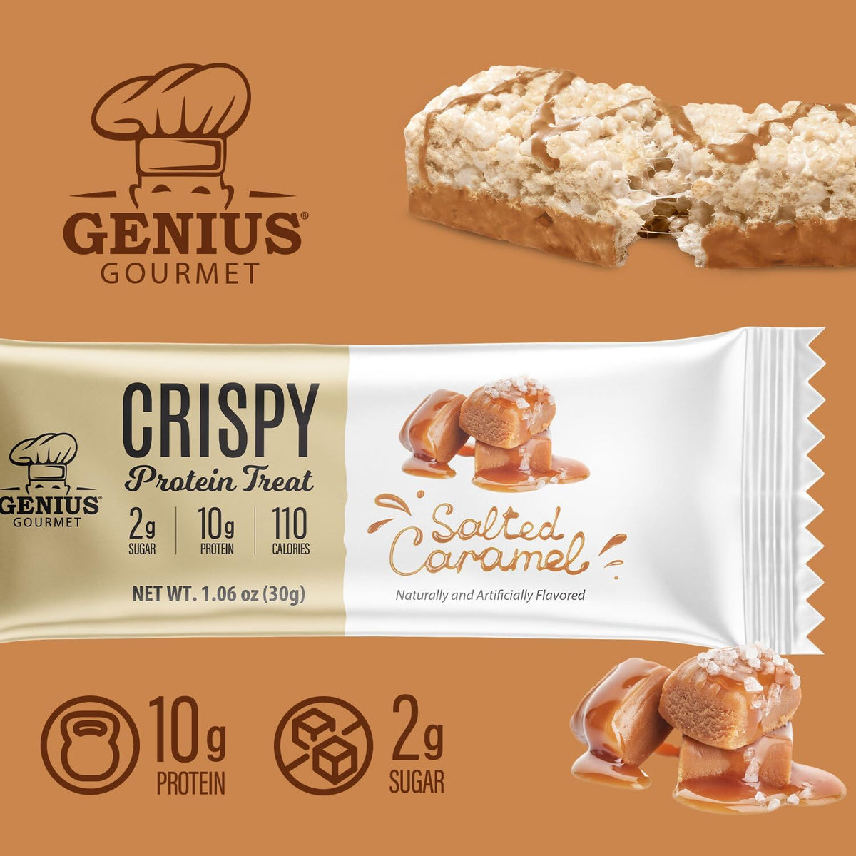 Genius Gourmet Gluten Free Crispy Protein Treat