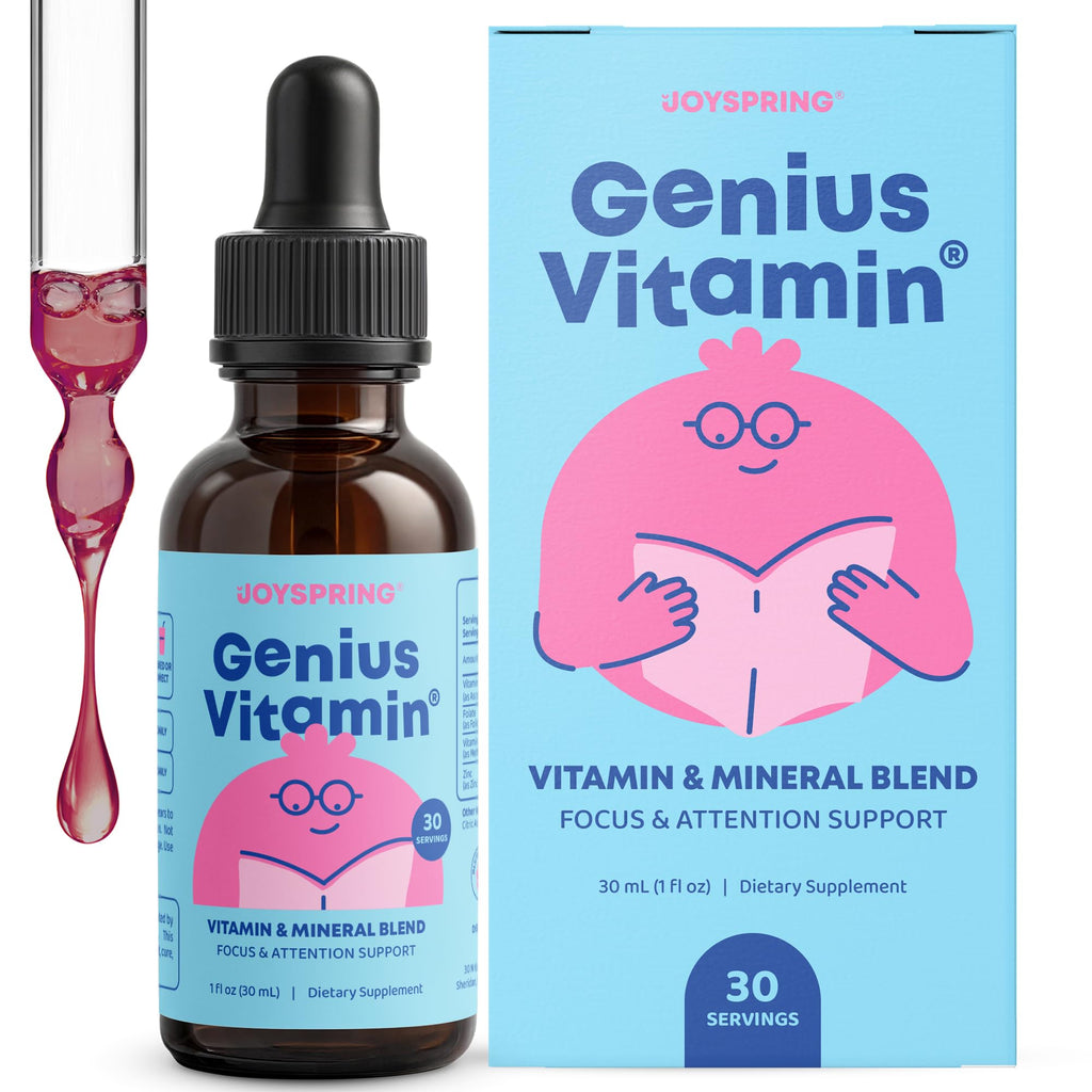 JoySpring Genius Vitamin Kids B Complex Drops with Elderberry - 30 Servings