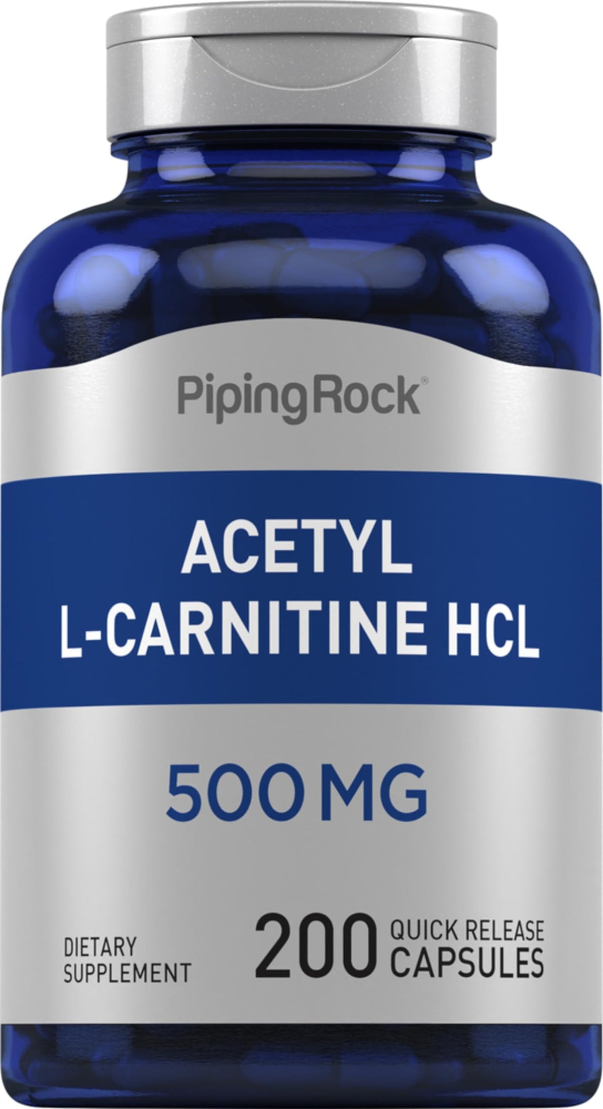 Piping Rock Acetyl L-Carnitine HCL 500 mg - 200 Capsules