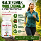 NEW ROOTS HERBAL Heme Iron 11 mg with Vitamin C & B12 - 30 Vegetable Capsules - image 2