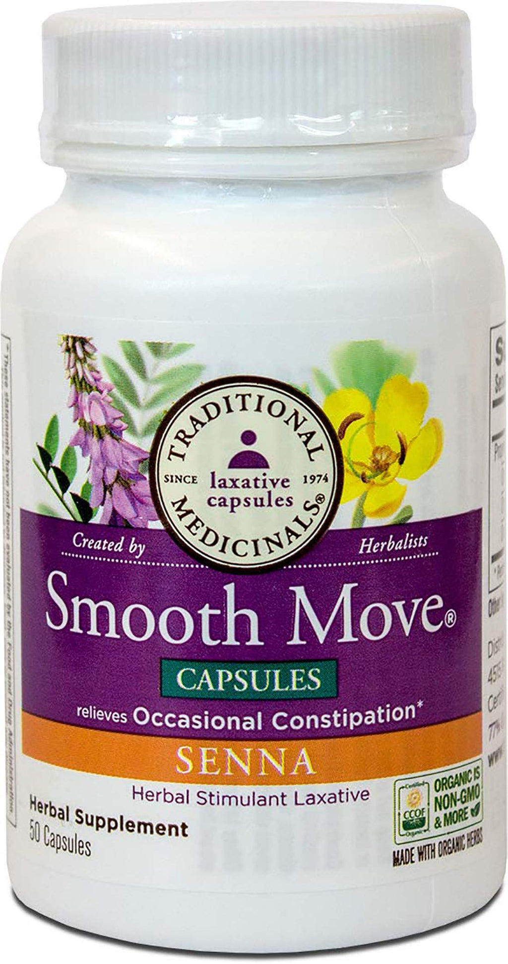 Traditional Medicinals Smooth Move Senna - 50 Capsules - image 3