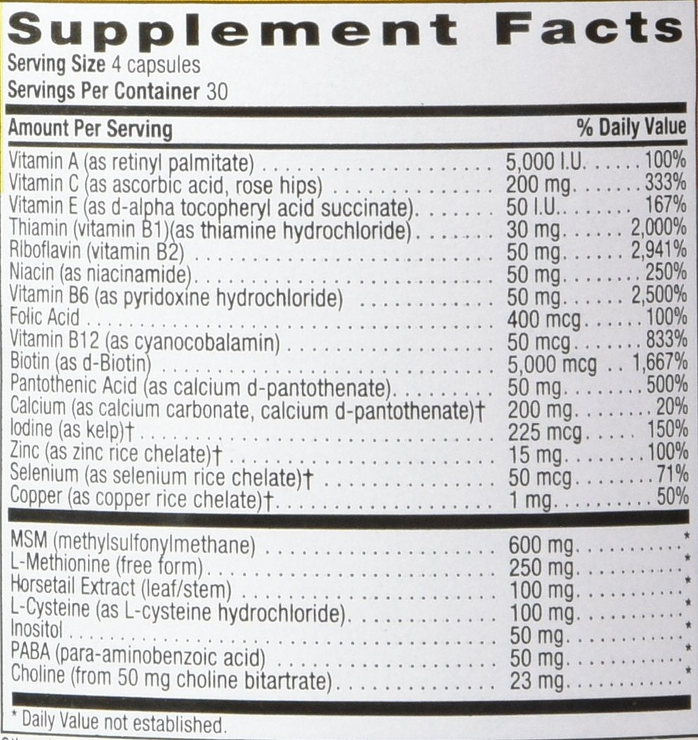 Country Life Maxi-Hair Plus Biotin Vegetarian Capsules - 120 Count - image 3