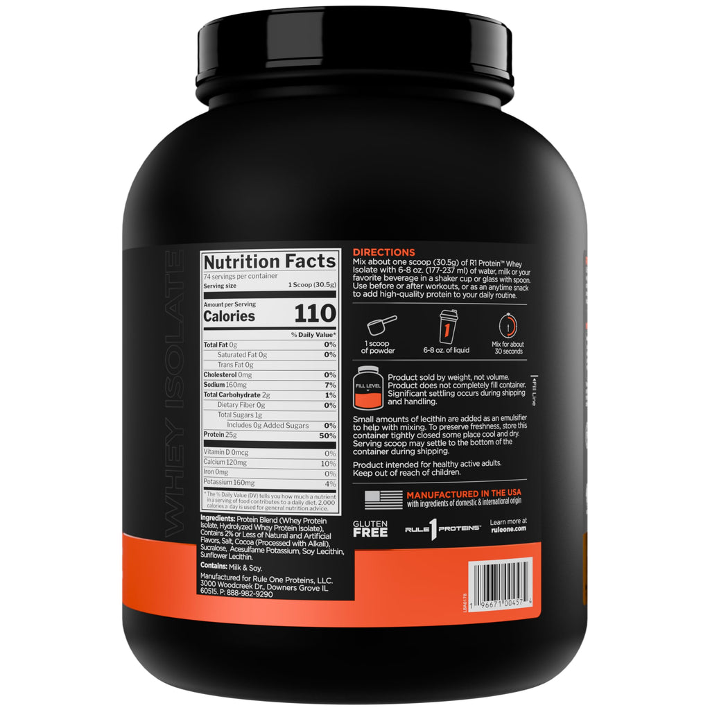 Rule 1 R1 Protein Whey Isolate - with 25g Protein & 6g BCAA