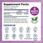 Dr's Hope Vitamin B12 1000mcg Energy & Metabolism Support - 120 Tablets - image 2
