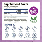 Dr's Hope Vitamin B12 1000mcg Energy & Metabolism Support - 120 Tablets - image 2