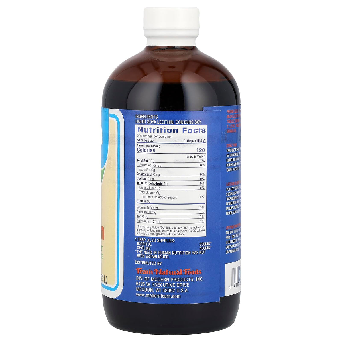 Fearn Liquid Lecithin Cardiovascular Support - 16 Fl Oz - image 2