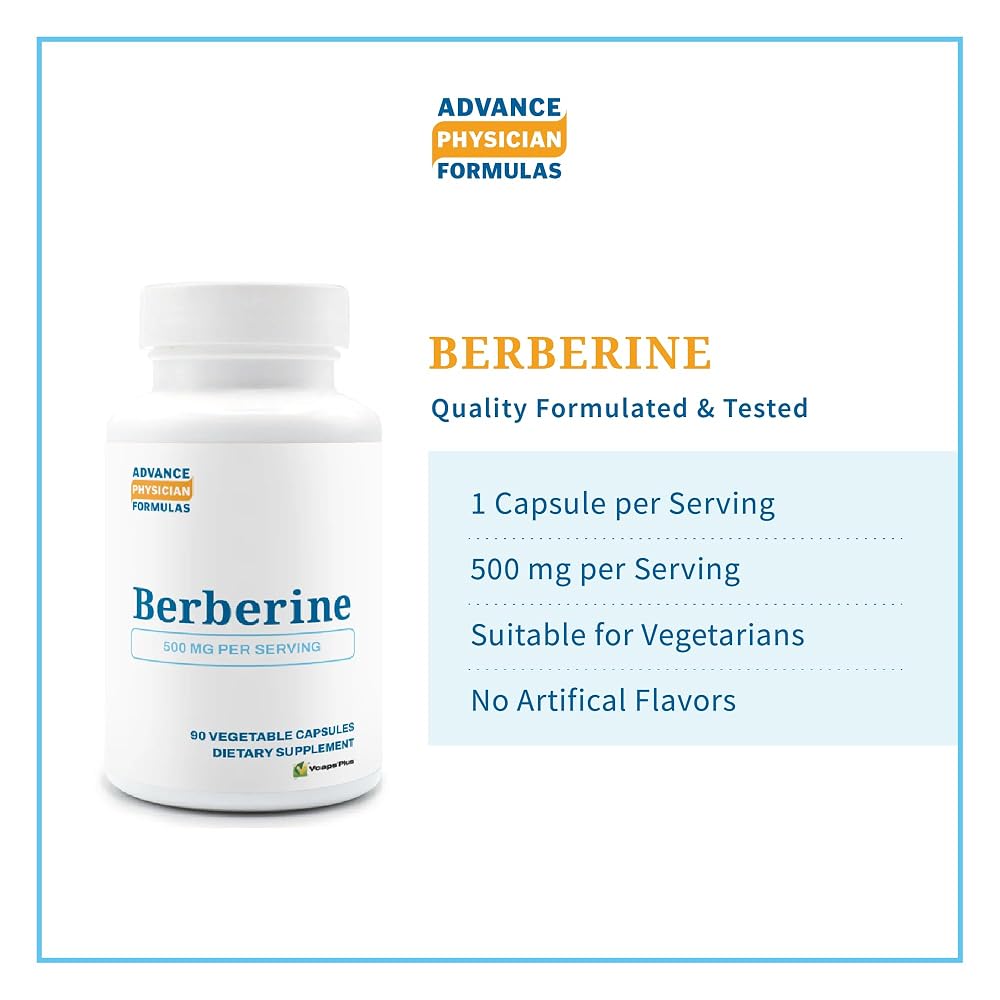 Advance Physician Formulas Berberine 500 mg - 90 Vegetable Capsules - image 2