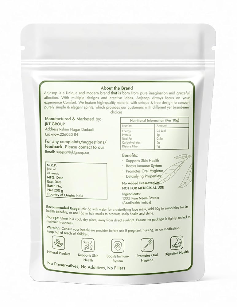 AEJESOP Neem Leaf Powder - 7 oz (200g) - image 2