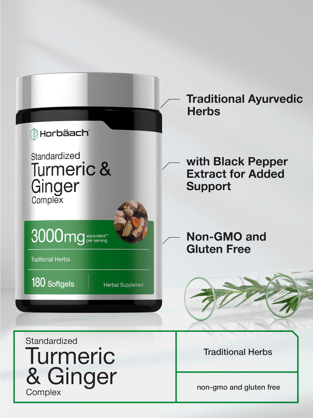 Horbäach Turmeric and Ginger Supplement