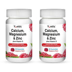 YUM-V'S Calcium Magnesium Zinc Gummies with D3 - 90 Count