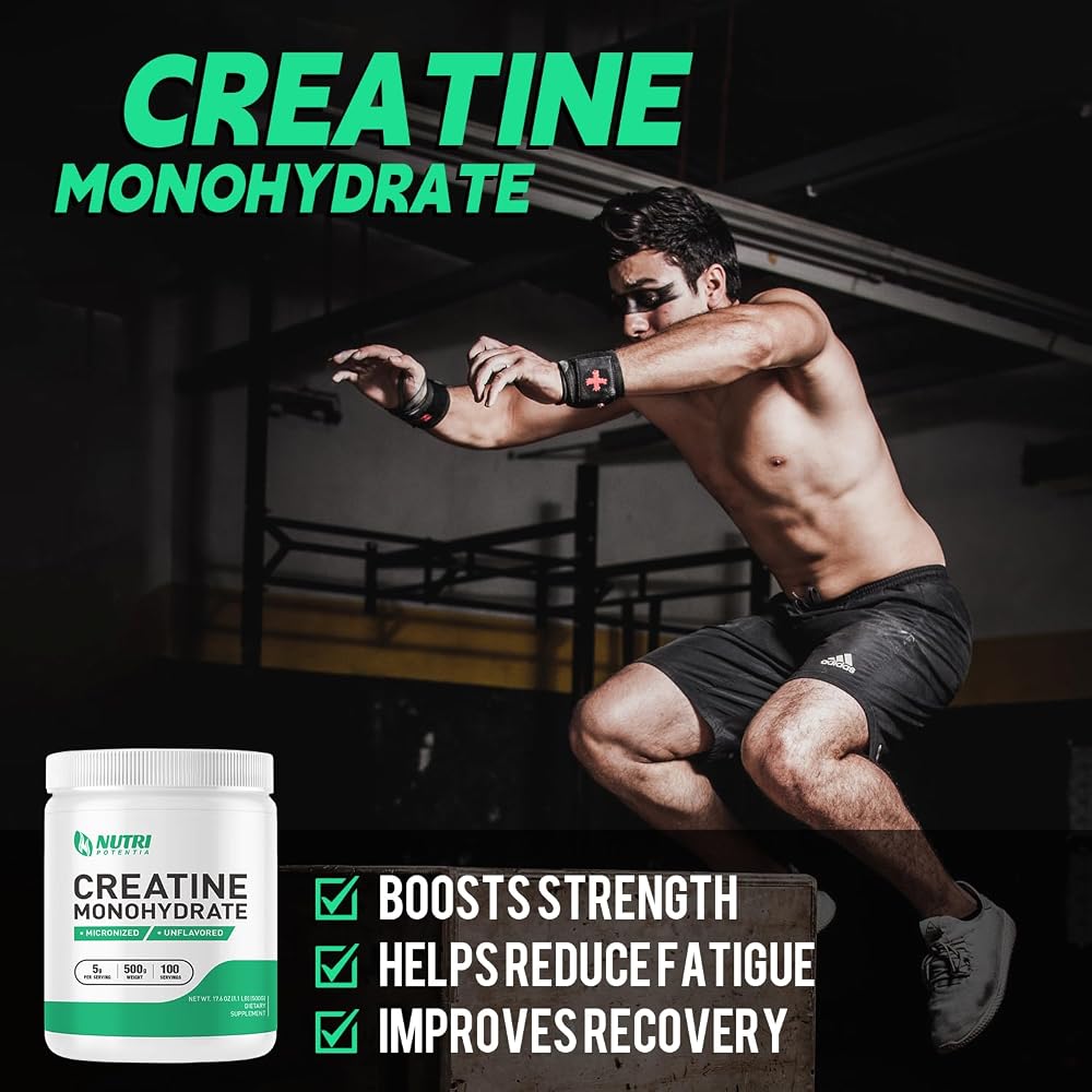 NUTRI POTENTIA Creatine Monohydrate Powder - 100 Servings - image 4