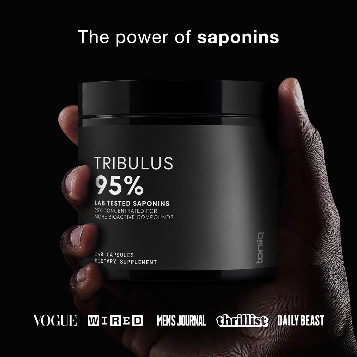 Toniiq Tribulus Terrestris 25:1 Extract for Men - 240 Capsules - image 4