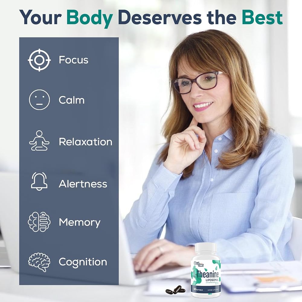 CyberCerix Liposomal L-Theanine 500mg