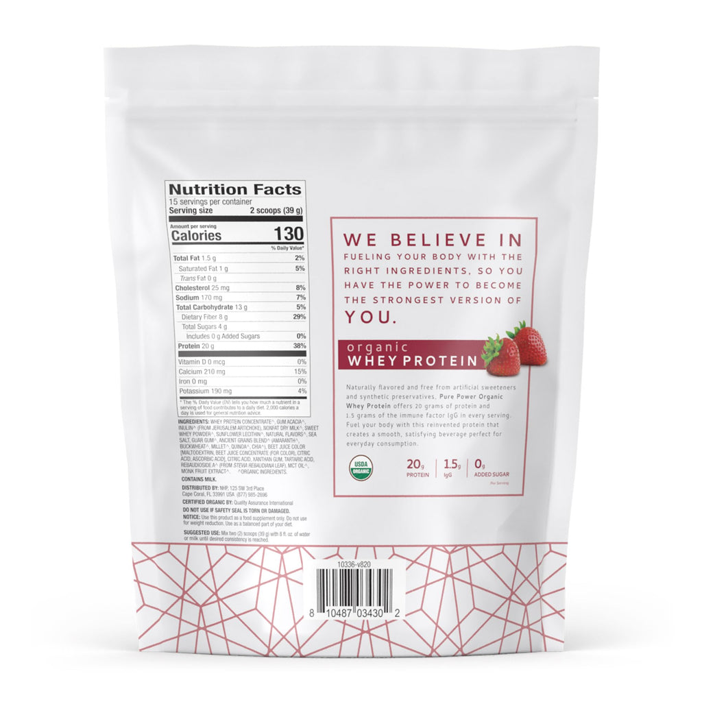 Dr. Mercola Pure Power Organic Whey Protein, 20 g