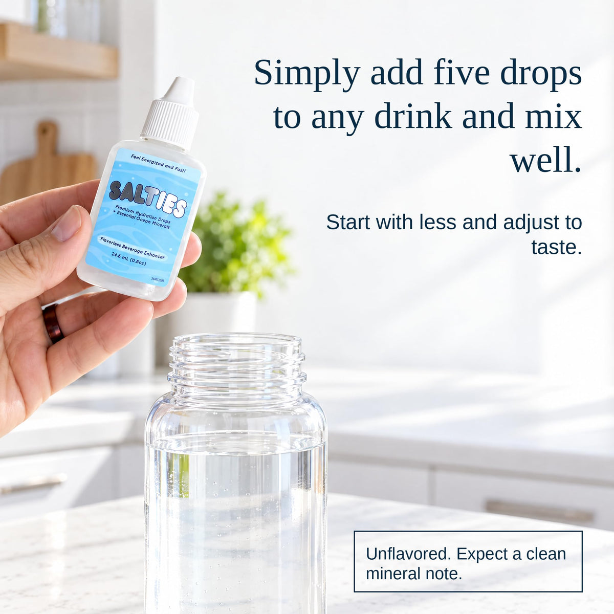 Salties Electrolyte Drops l Unflavored Electrolyte Drip Drops