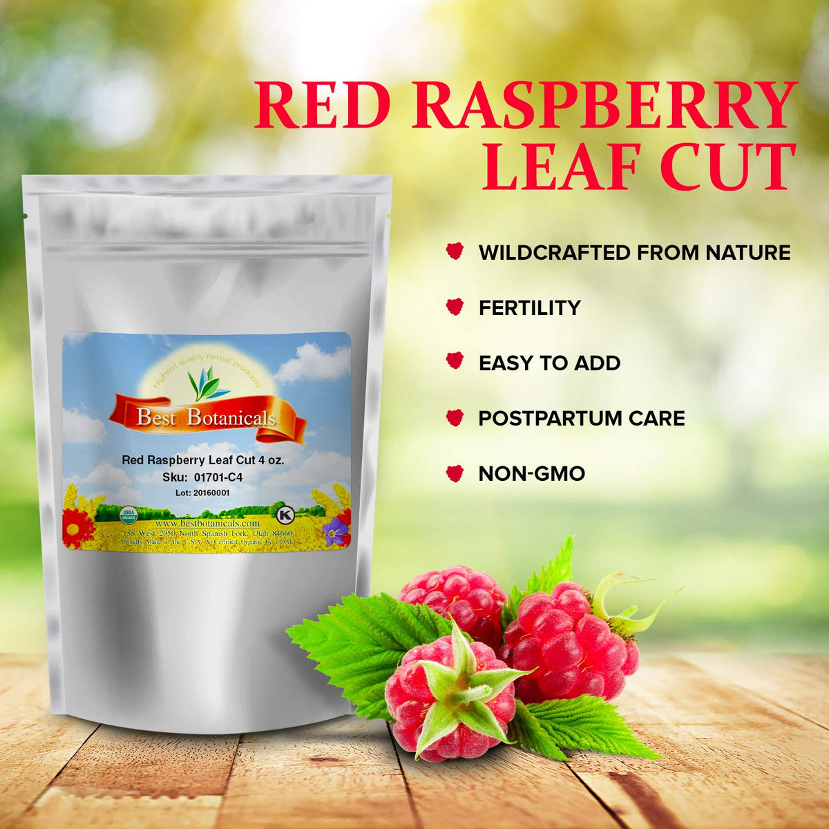 Best Botanicals Red Raspberry Leaf Cut - 4 oz. - image 3