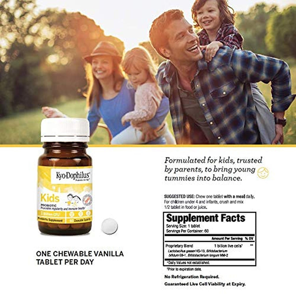 Kyolic Kyo-Dophilus Kids Probiotic Vanilla - 60 Tablets - image 6