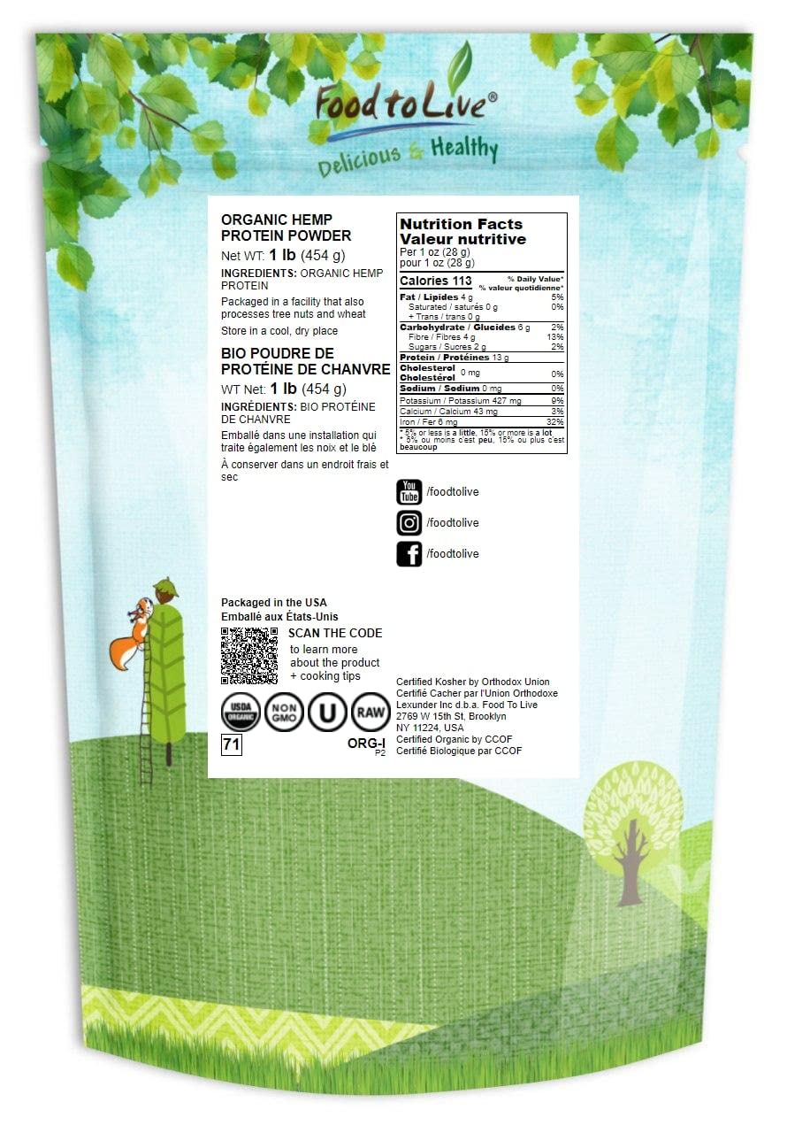 Food to Live Organic Hemp Protein Powder