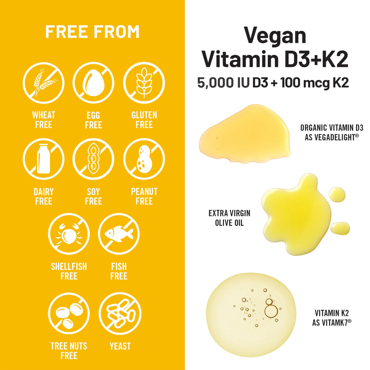 NatureWise Vegan Vitamin D3 K2 Supplement 5000IU - 60 Softgels - image 5