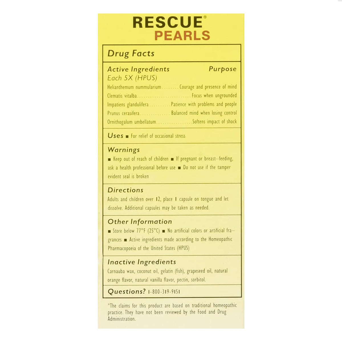 RESCUE Bach Rescue Pearls Natural Stress Relief - 28 Capsules - image 2