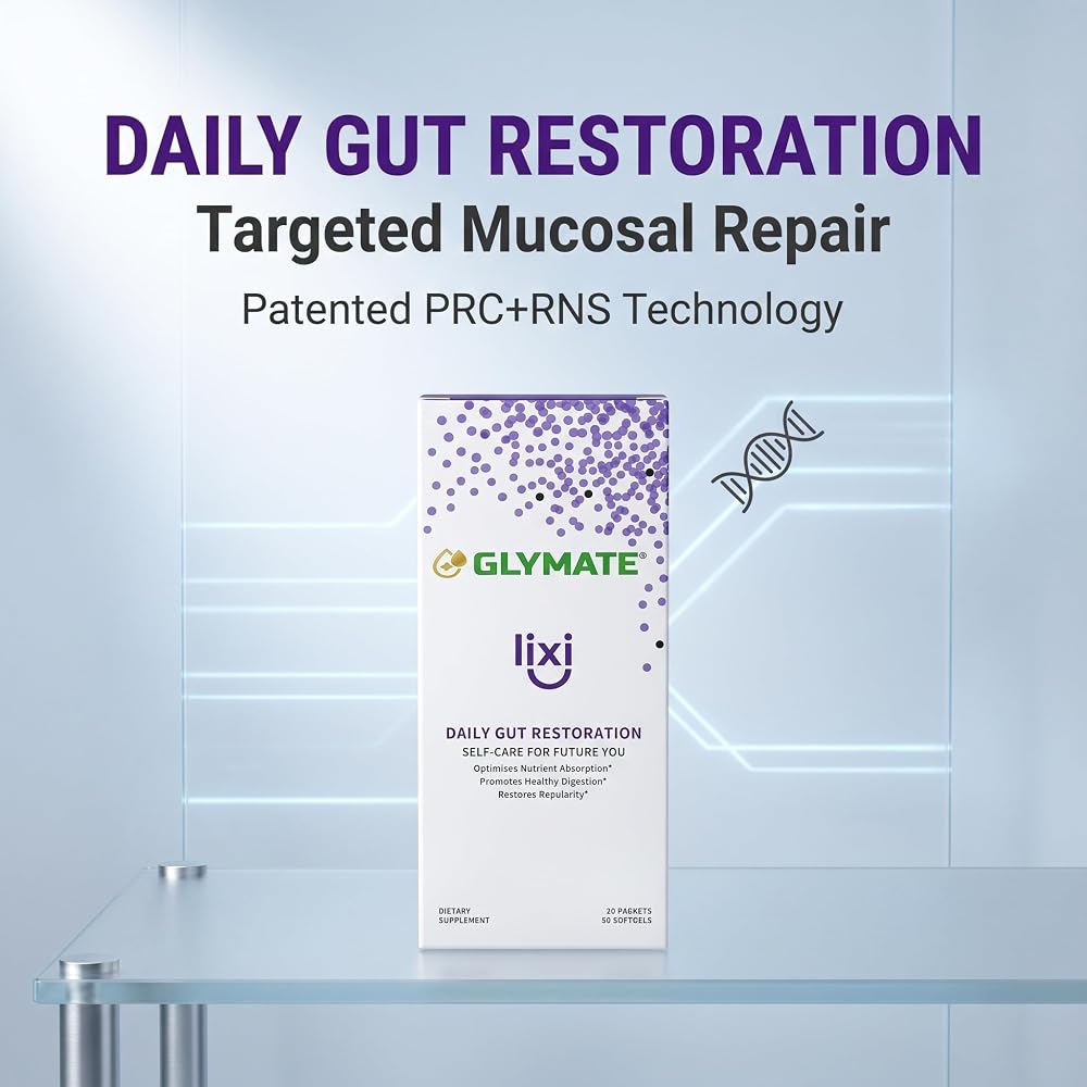 Glymate Lixi Daily Gut Restoration L-Glutamine - 50 Softgels - image 3