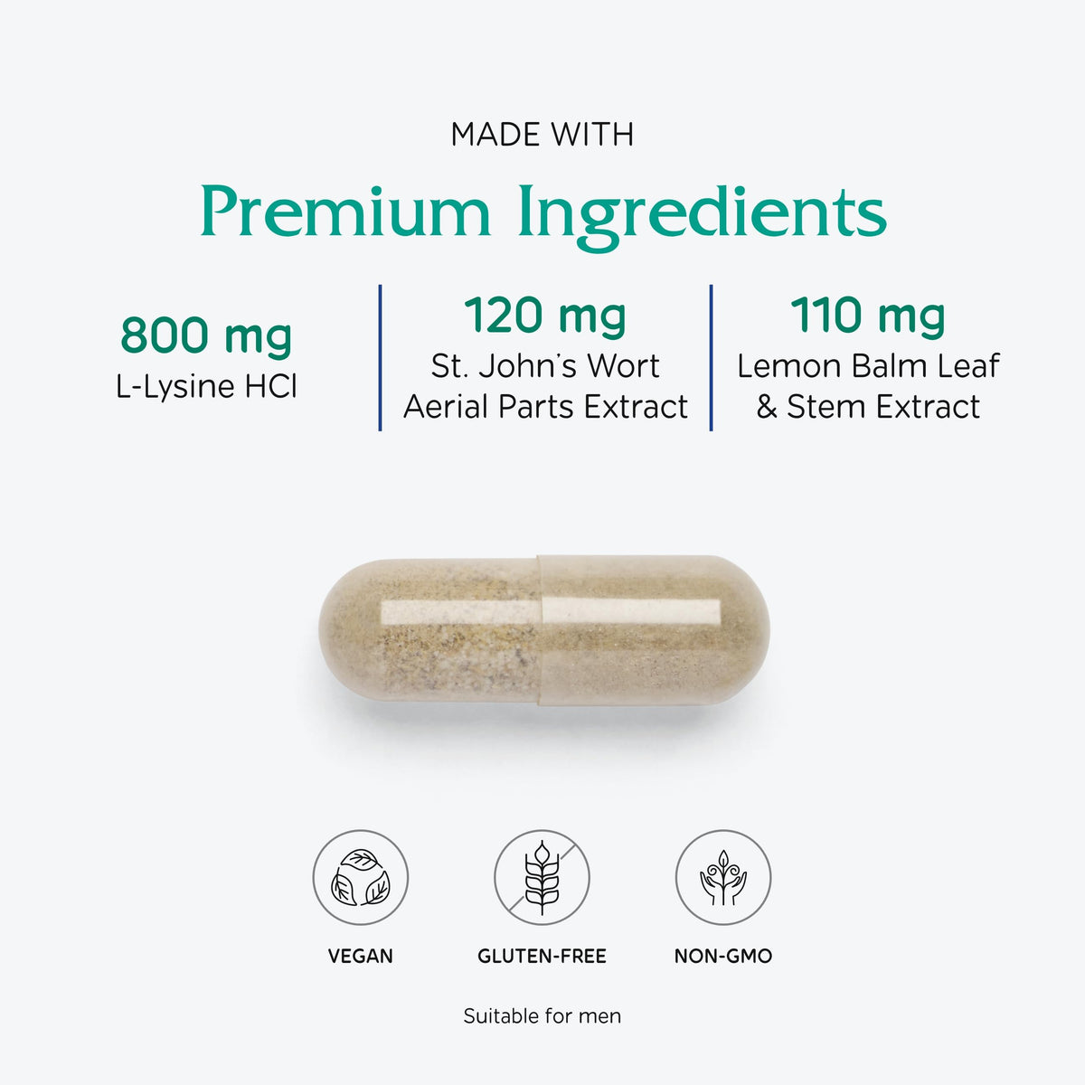 Vitanica Lysine Extra Immune Support - 60 Capsules - image 4