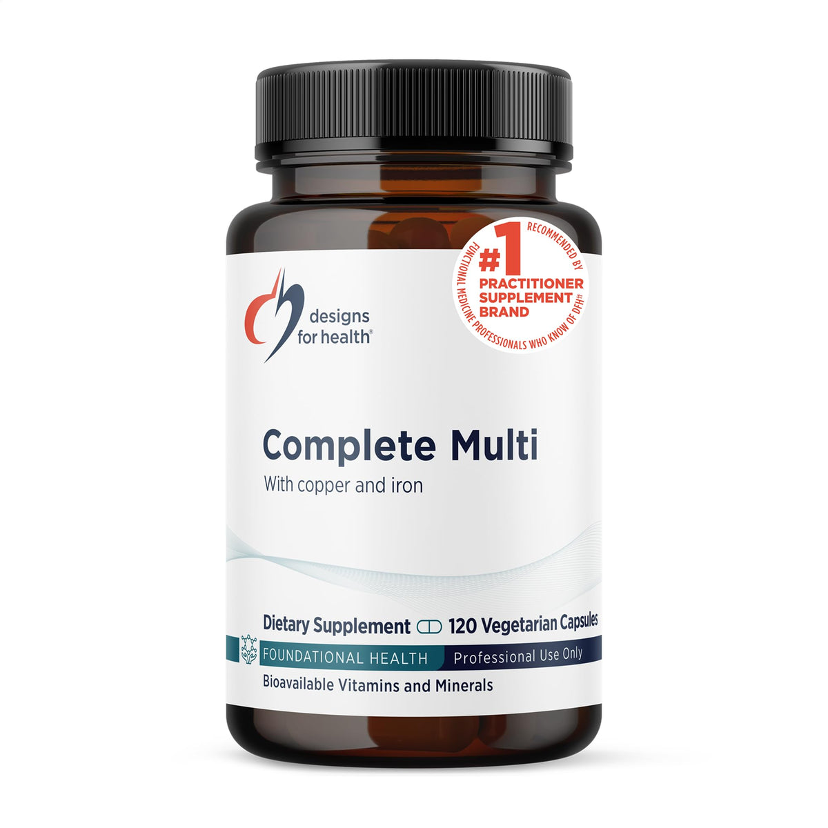 Designs for Health Complete Multi with Copper + Iron - 120 Capsules