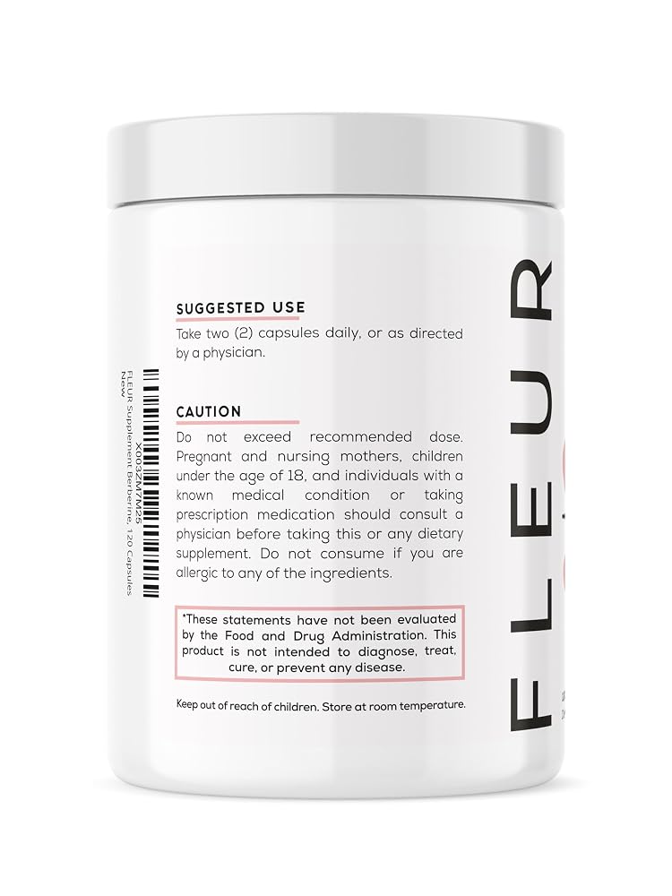 FLEUR Berberine HCL with Cinnamon & Green Tea - 120 Capsules - image 7