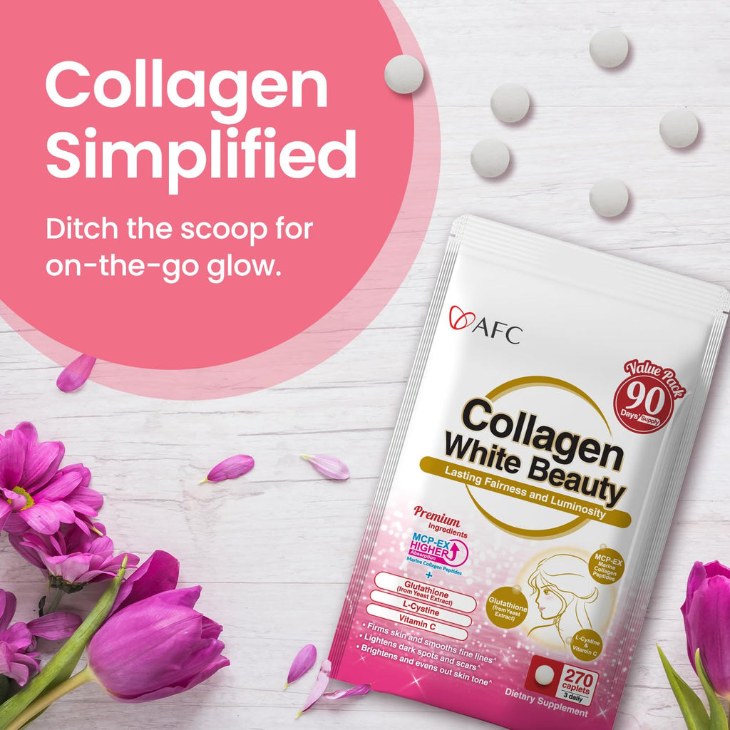 AFC Collagen White Beauty Glutathione Capsules - 270 Count - image 2
