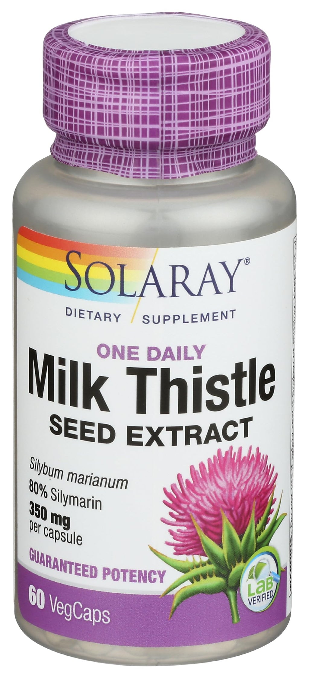 Solaray Milk Thistle 350 mg - 60 Vegetarian Capsules