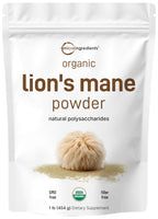 Micro Ingredients Organic Lion's Mane Mushroom Powder - 16oz