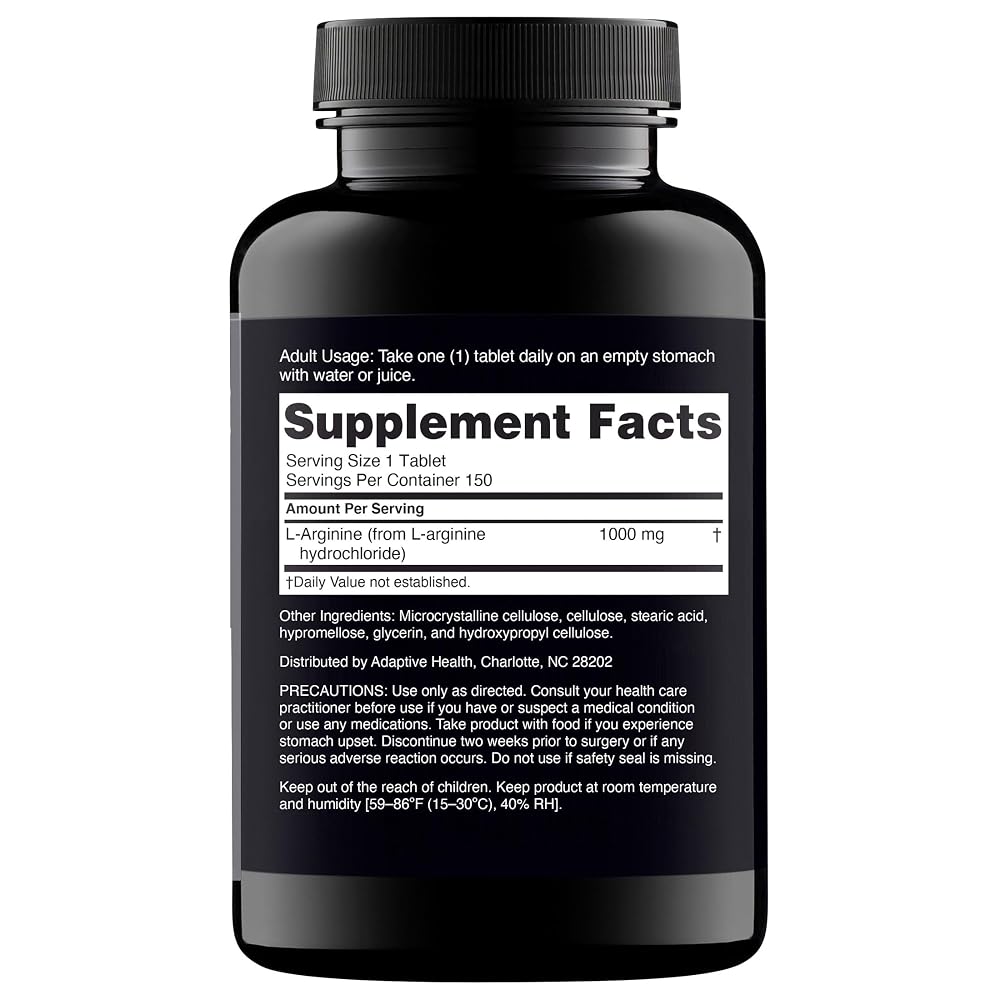 Nugenix Essentials L-Arginine Amino Acid Supplement, 1000 mg